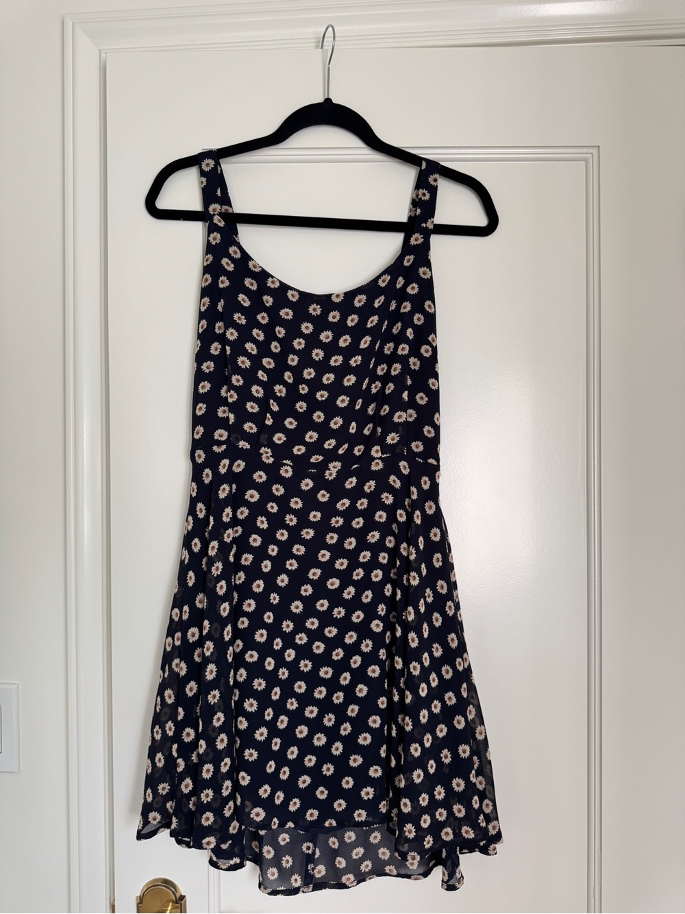 Lucca Couture Navy Mini Dress with Cream Daisy Print